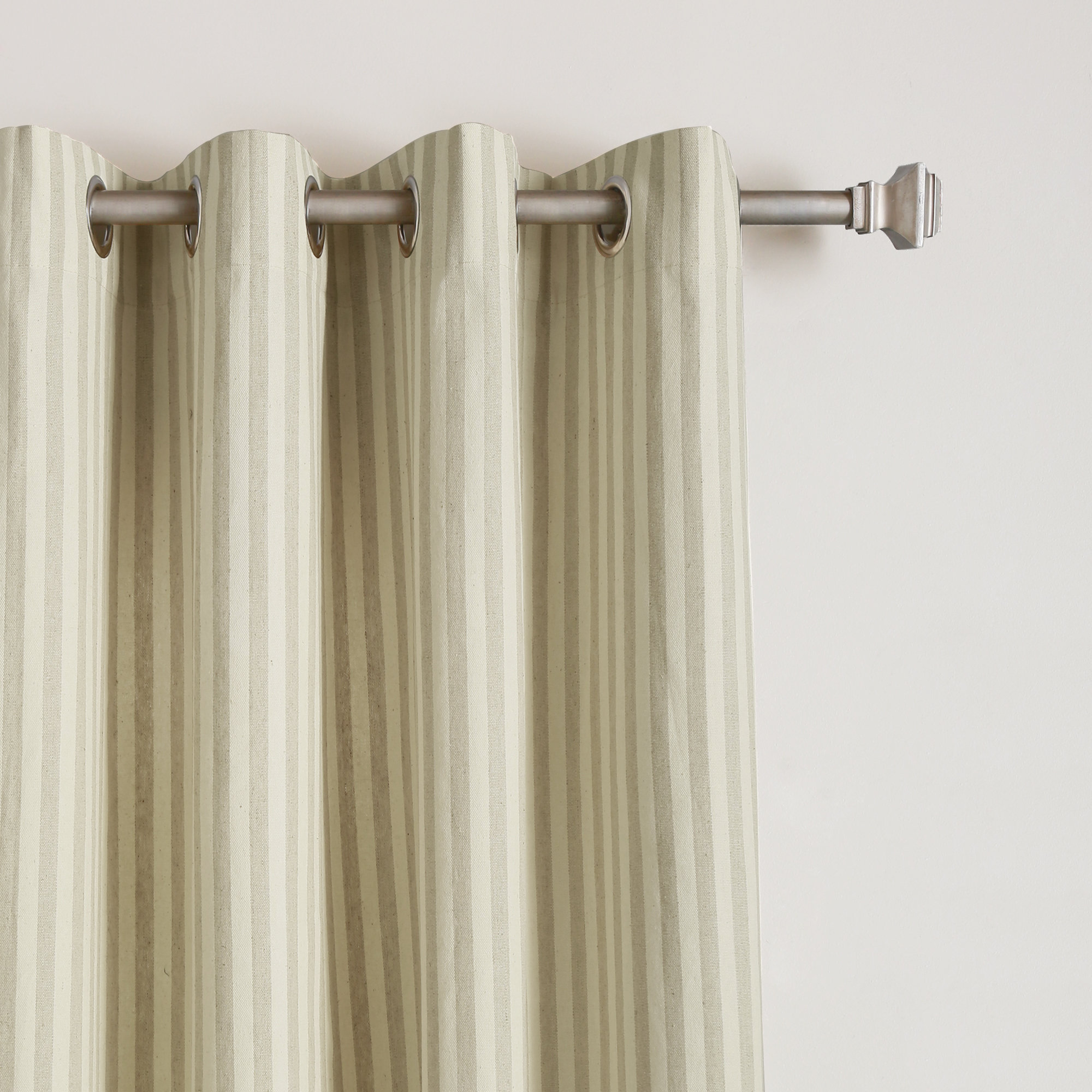 Vertical Striped SemiSheer Grommet Curtain Panels & Reviews Birch Lane